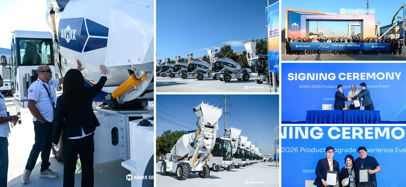Hormigonera autocargable AM24 presentada en el evento AIMIX 2026